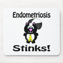 Endometriosis Stinks Skunk Awareness Design Mouse Pads