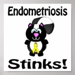 Endometriosis Stinks Skunk Awareness Design Poster