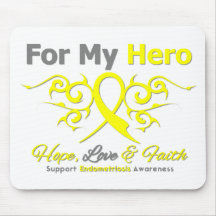 Endometriosis Tribal Ribbon Hero Mousepad