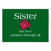 Enduring Love Sister Greeting Cards