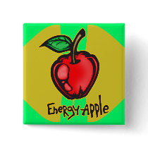 Energy Apple Pinback Buttons