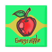 Energy Apple Fridge Magnets