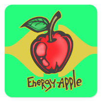 Energy Apple Square Sticker
