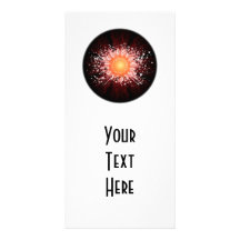 Energy Ball Line Art - Original Colours Personalized Photo Card