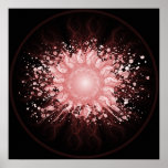 Energy Ball Line Art - Red