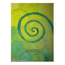 Energy Heart Art Post Card