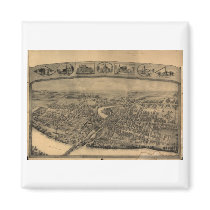 Enfield Connecticut in 1908 Refrigerator Magnets