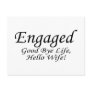 Engaged Good Bye Life Post Cards