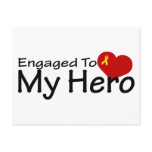 Engaged To My Hero postcards
