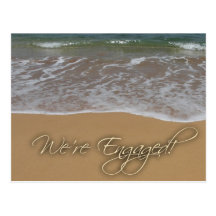 Engagement announcement - by the beach postcard