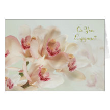 Engagement - Orchids in full bloom Greeting Cards