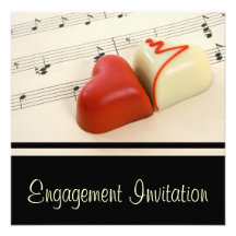 Engagement Party Candy Hearts Invitation