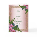 Engagement party invitation ivy and orchids cards