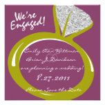 Engagement Ring /Save the Date Personalized Announcements