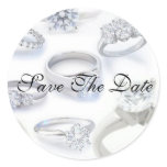 Engagement Rings Save the Date Sticker