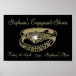 Engagement Shower Customisable Poster posters