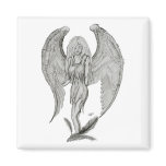 Engel Bleistiftzeichnung Black and white Design magnets