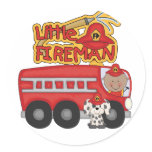 Engine Little Fireman African American Tshirts stickers