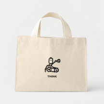 Engineer Bot Think Canvas Bags