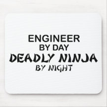 Engineer Deadly Ninja by Night Mousemat