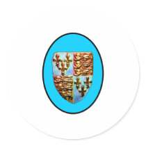 England Canterbury Church Crest Cyan bg The MUSEUM Round Stickers