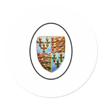 England Canterbury Church Crest Transp bg The MUSE Round Sticker