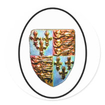 England Canterbury Church Crest White bg The MUSEU Round Sticker