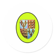 England Canterbury Church Crest Yellow bg The MUSE Stickers