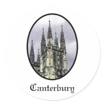 England Canterbury Church Spirals Black o The MUSE Stickers