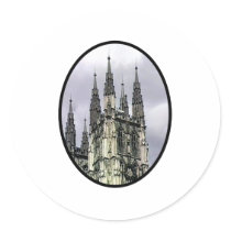 England Canterbury Church Spirals Black o The MUSE Sticker