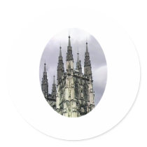 England Canterbury Church Spirals o The MUSEUM Zaz Round Sticker