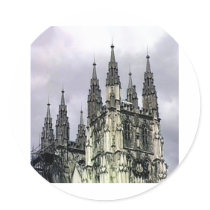 England Canterbury Church Spirals The MUSEUM Zazzl Round Stickers