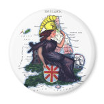 England Caricature Map magnets