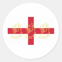 England English Flag Saint George Cross Lions Stickers