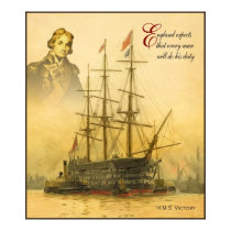 England Expects ~ Vintage Fine Art Canvas Print posters