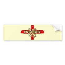 England flag Gold logo lion fun artwork gifts Bumper Stickers