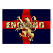 England flag Gold logo lion fun artwork gifts Card