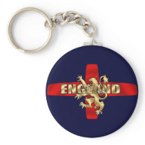 England flag Gold logo lion fun artwork gifts Key Chains
