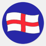 England Flag Round Sticker