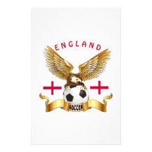 England Football Designs Customized Stationery