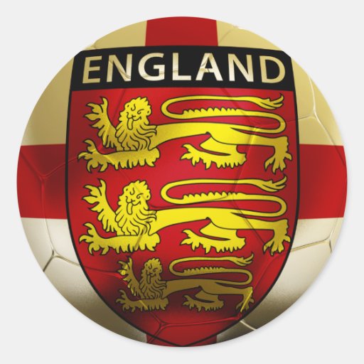 England Football Round Stickers