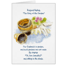 England Garden Verse with Watercolor Painting Card
