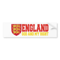 England: God And My Right Bumper Stickers