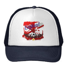 England Grunge football design for Three Lions fan Mesh Hats