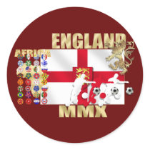 England Large flag rampant lion Africa MMX gifts Round Stickers
