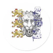 England lion 3 lions soccer gifts sticker