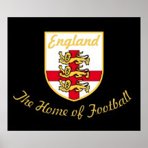 England, Lions, The Home of Football (Soccer)Badge Poster