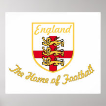 England,Lions,The Home of Football (Soccer)Badge-w Print