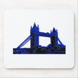 England London Bridge Blue Black The MUSEUM Zazzle mousepads