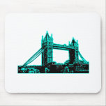 England London Bridge Cyan Black The MUSEUM Zazzle mousepads